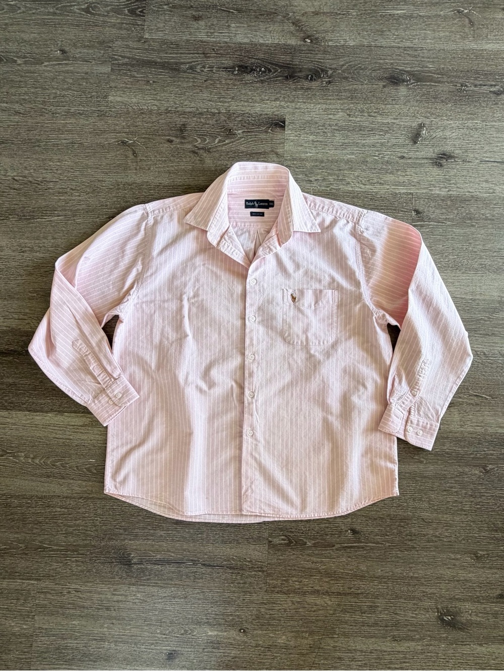 Polo by Ralph Lauren Light Pink Striped Men's Dress Shirt